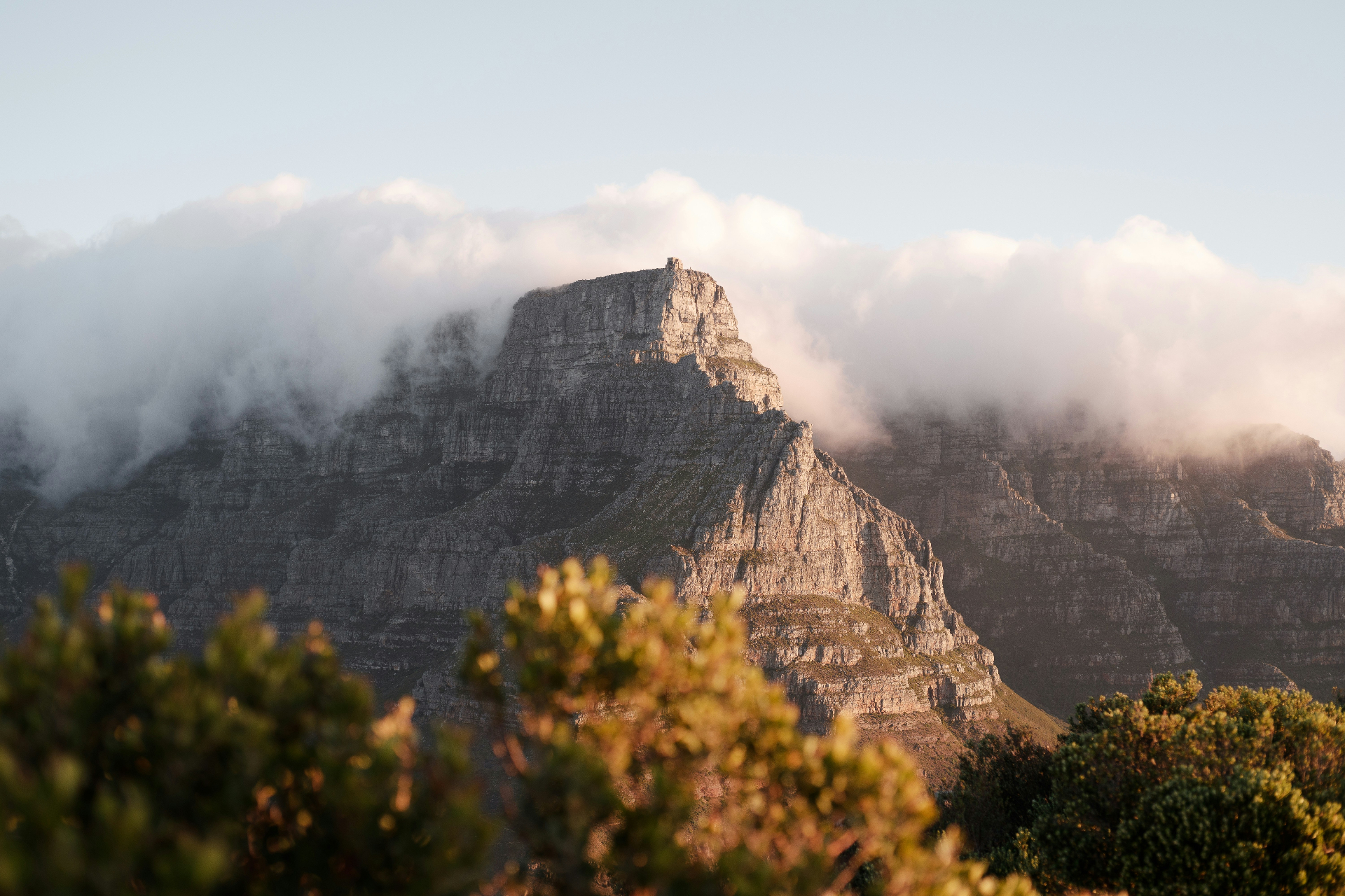Table Mountain at golden hour, Cape Town