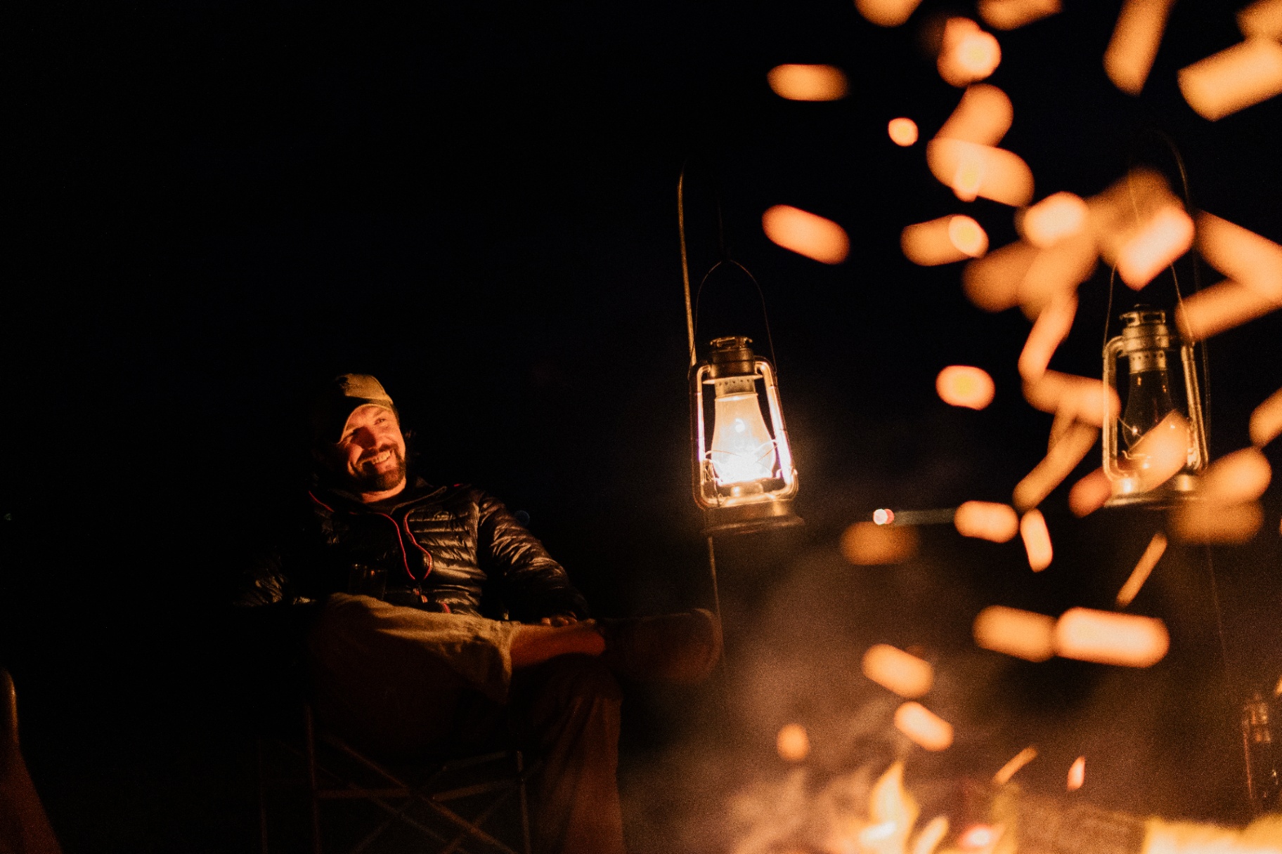 Justin fireside in Naboisho Conservancy