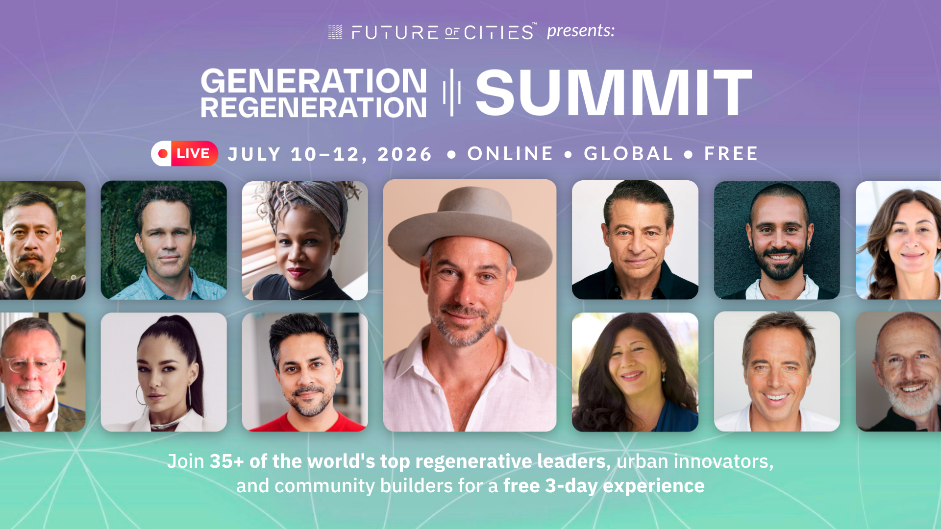 Generation Regeneration Summit — July 10–12, 2026