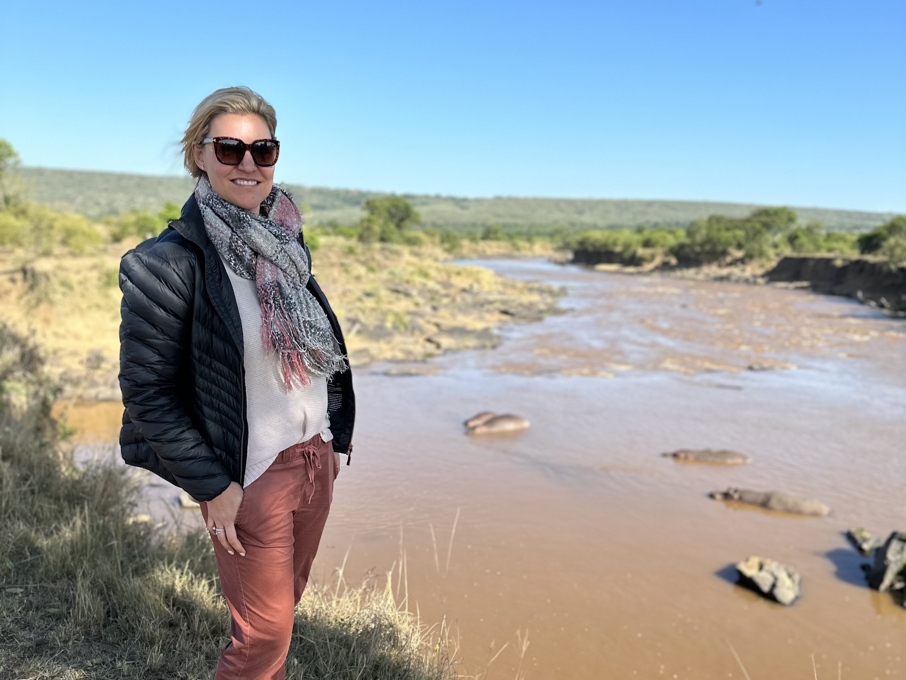 Ashley on the Mara River