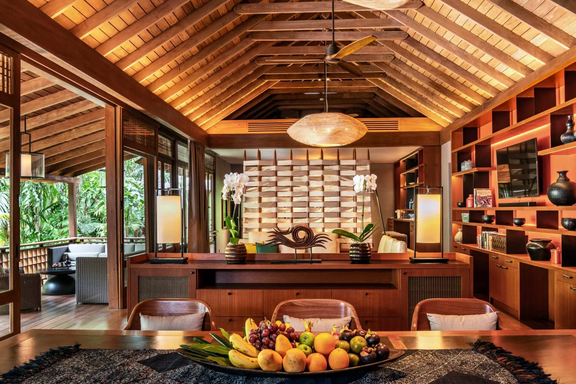 Datai Estate Villa Meranti dining and living pavilion
