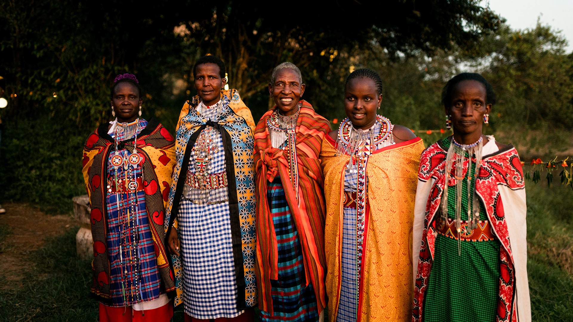 Maasai women in traditional dress