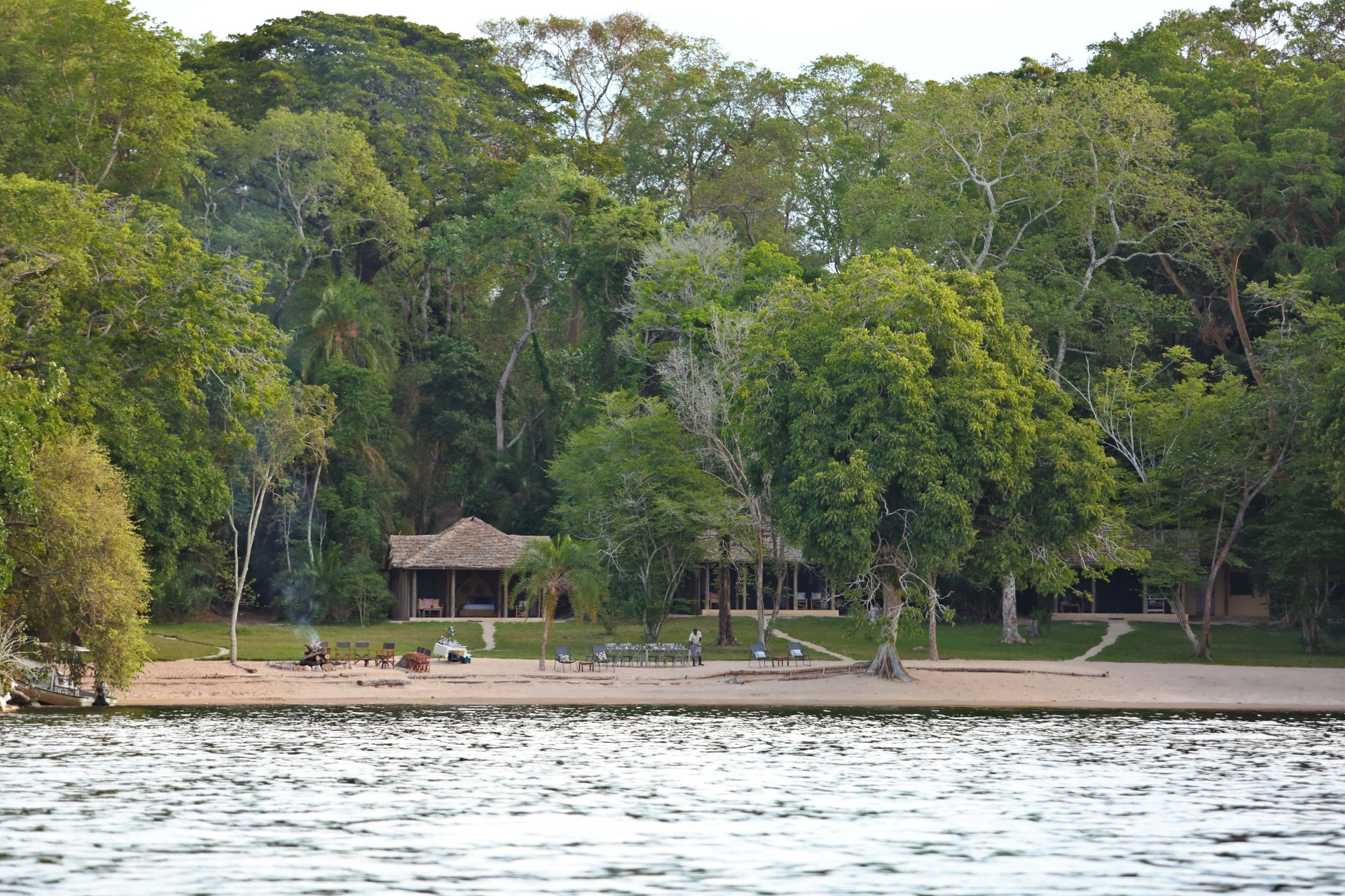 Private beach on Rubondo Island