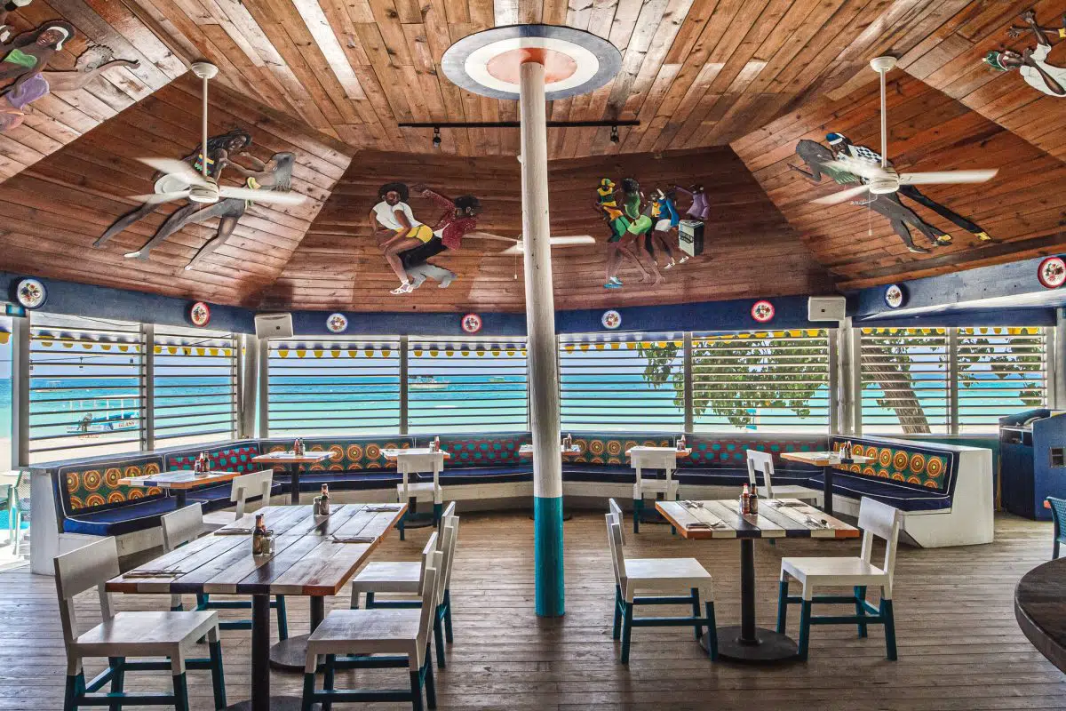Barefoot dinner in the sand at Skylark